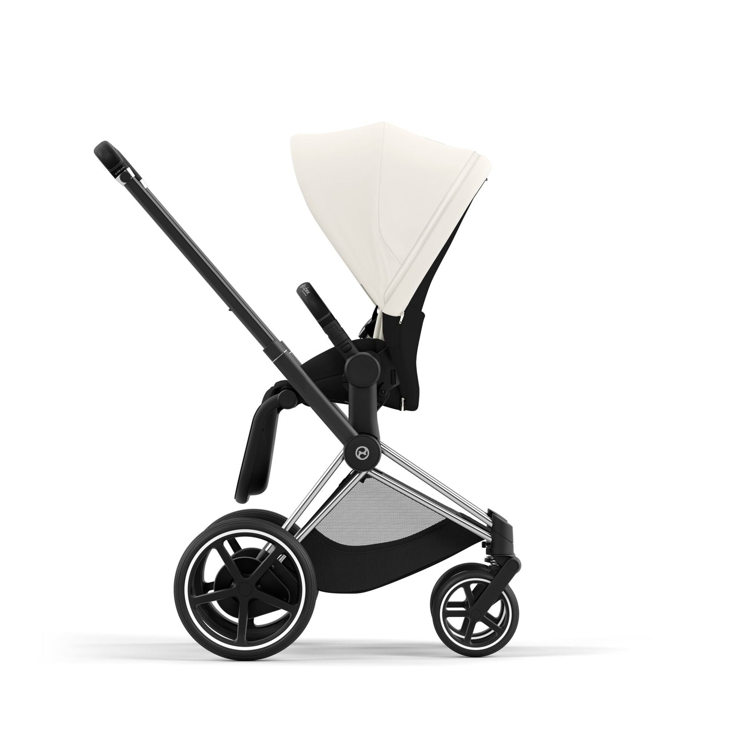 Kinderwagen Set CYBEX e-Priam Platinum Chrome Black