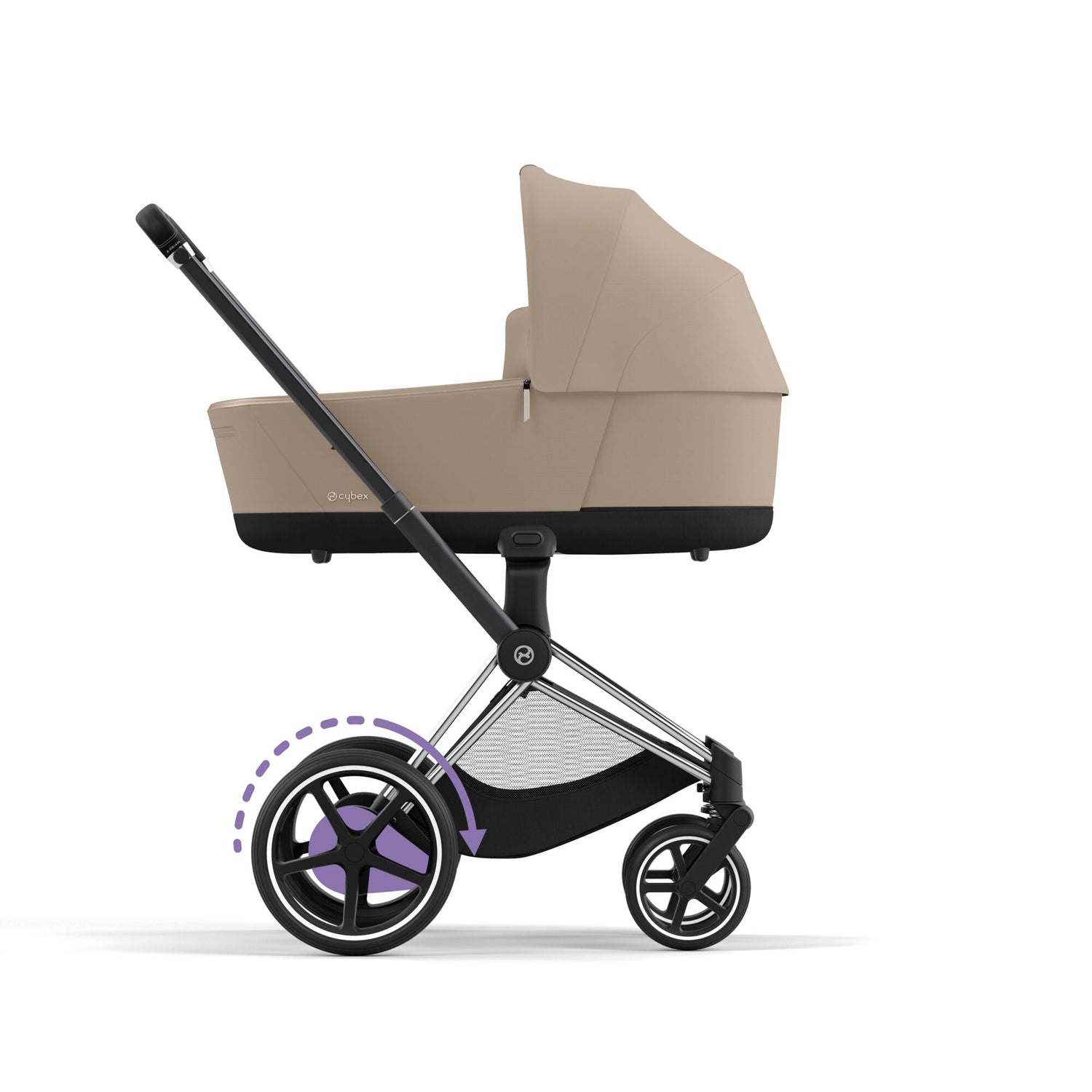 Kinderwagen Set CYBEX e-Priam Platinum Chrome Black