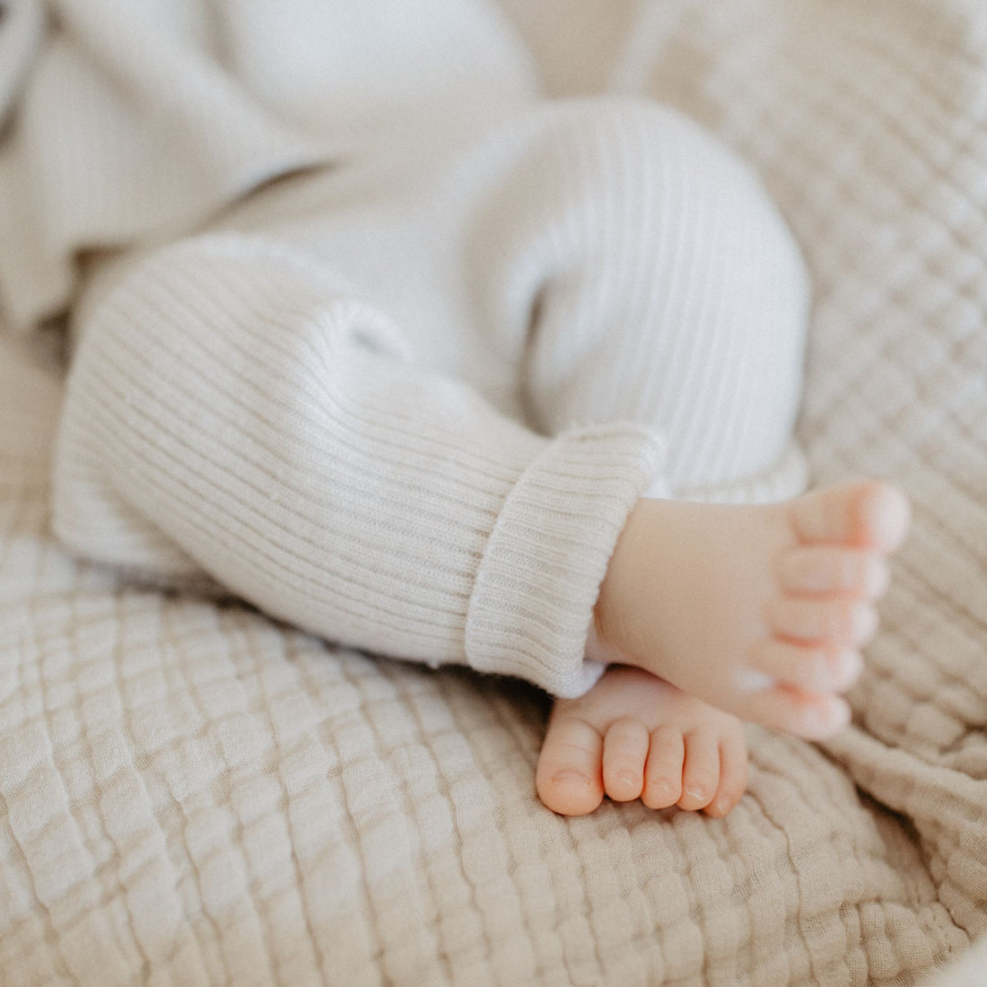 Lille Toni Kinder Leggins aus Merinowolle creme