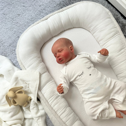 Babynest &quot;Love You&quot; weiß - organische Baumwolle