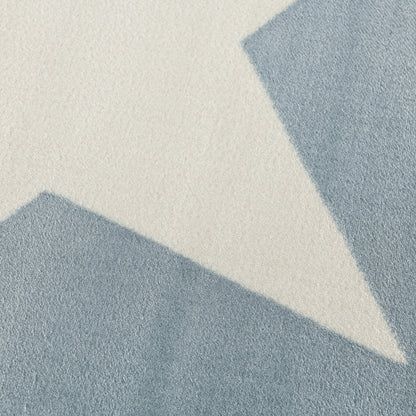 Kinderteppich blau mit weißem Stern