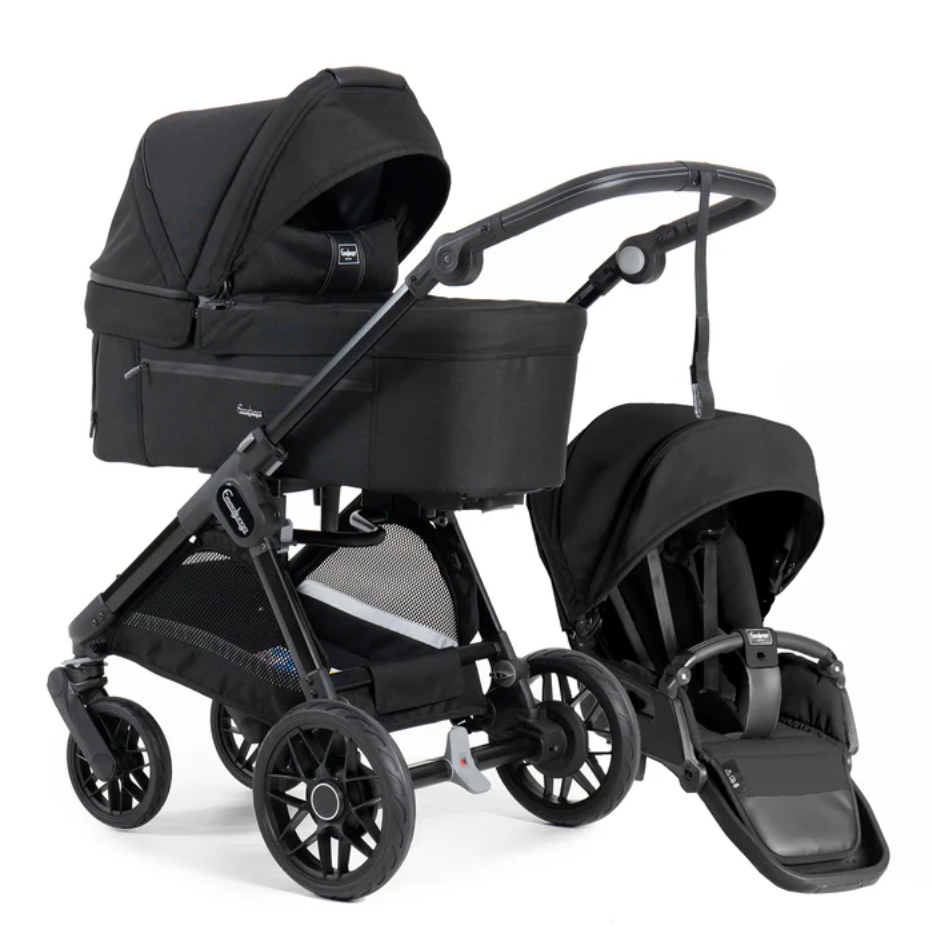 Kinderwagen SENTO FLAT+ Urban Black EMMALJUNGA im Set mit Sportsitz | Kinderwagen kaufen 1010 Wien 