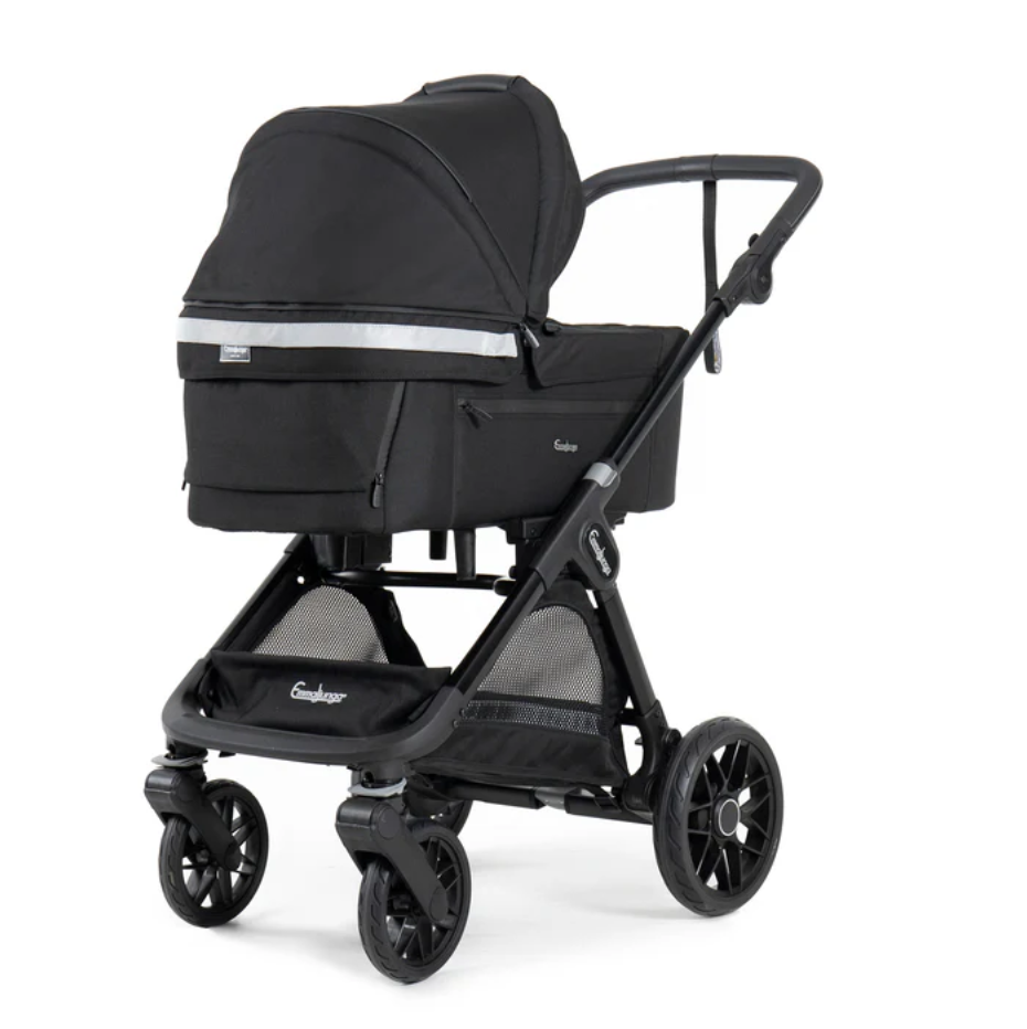 Kinderwagen SENTO FLAT+ Urban Black EMMALJUNGA mit Reflektoren | Kinderwagen kaufen 1010 Wien 