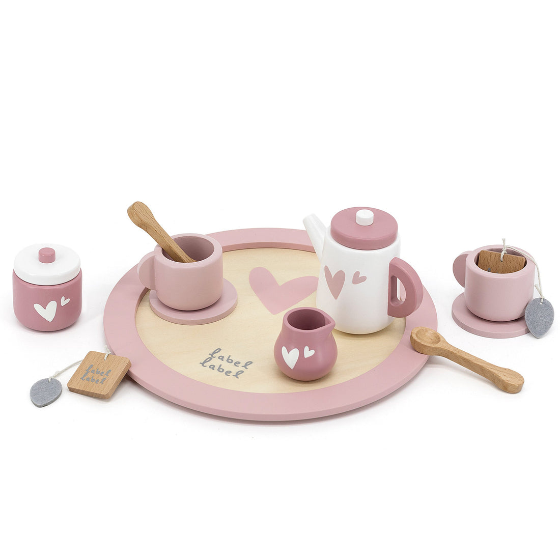 Kinder Tee Set aus Holz rosa von Label Label