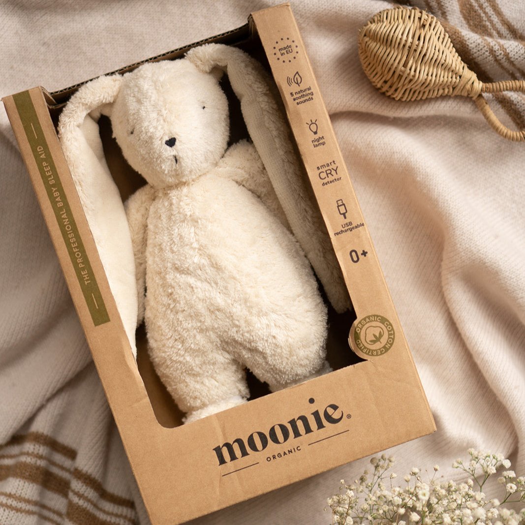 Moonie Hase Organic mit Nachtlicht - sand natur