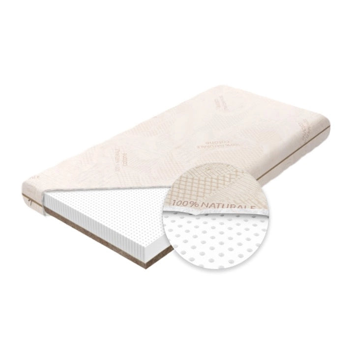 Premium Babybett Matratze 70x140 cm NATURAL + KOKOS Talalay®
