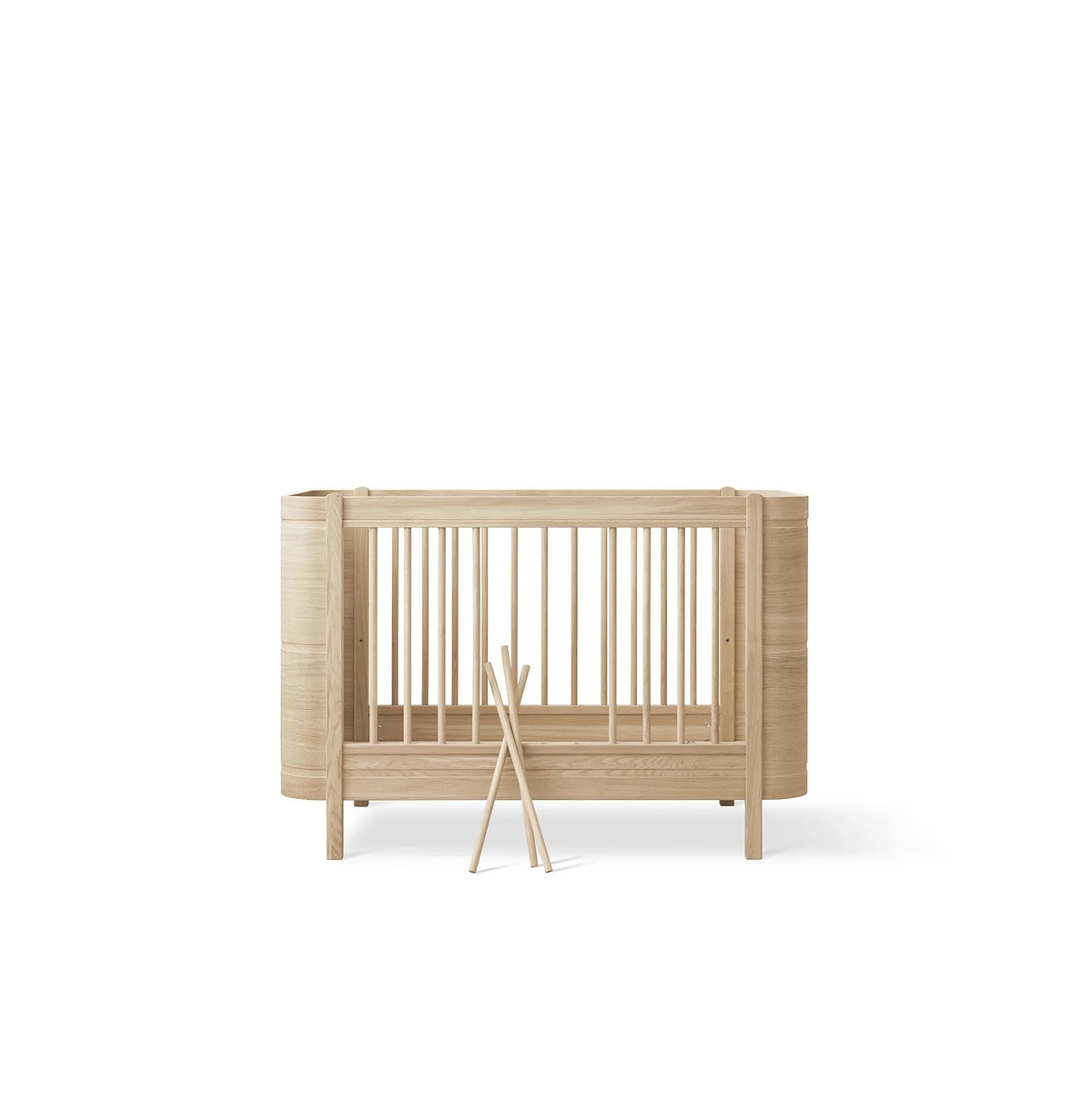 Oliver Furniture Wood Mini+ Babybett EICHE inkl. Umbauset für Juniorbett