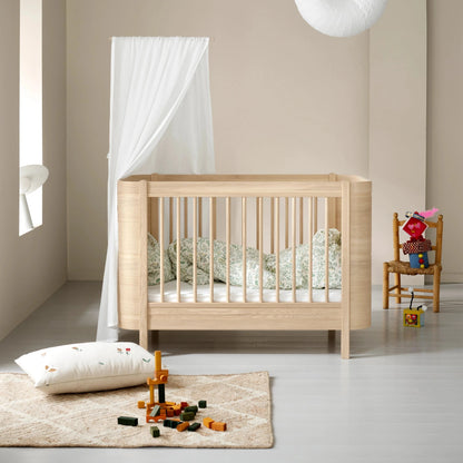 Oliver Furniture Wood Mini+ Babybett EICHE inkl. Umbauset für Juniorbett