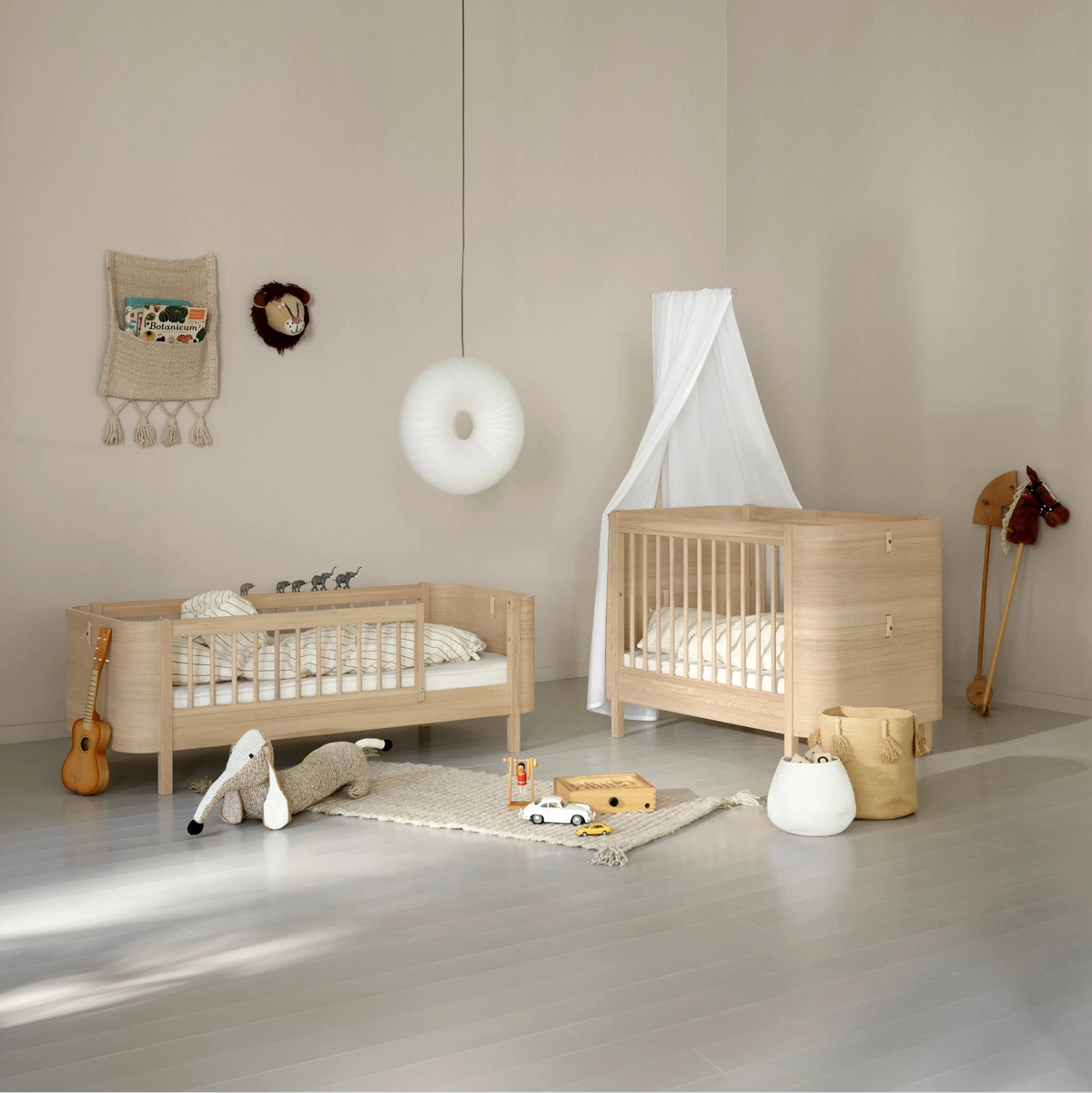 Oliver Furniture Wood Mini+ Babybett EICHE inkl. Umbauset für Juniorbett