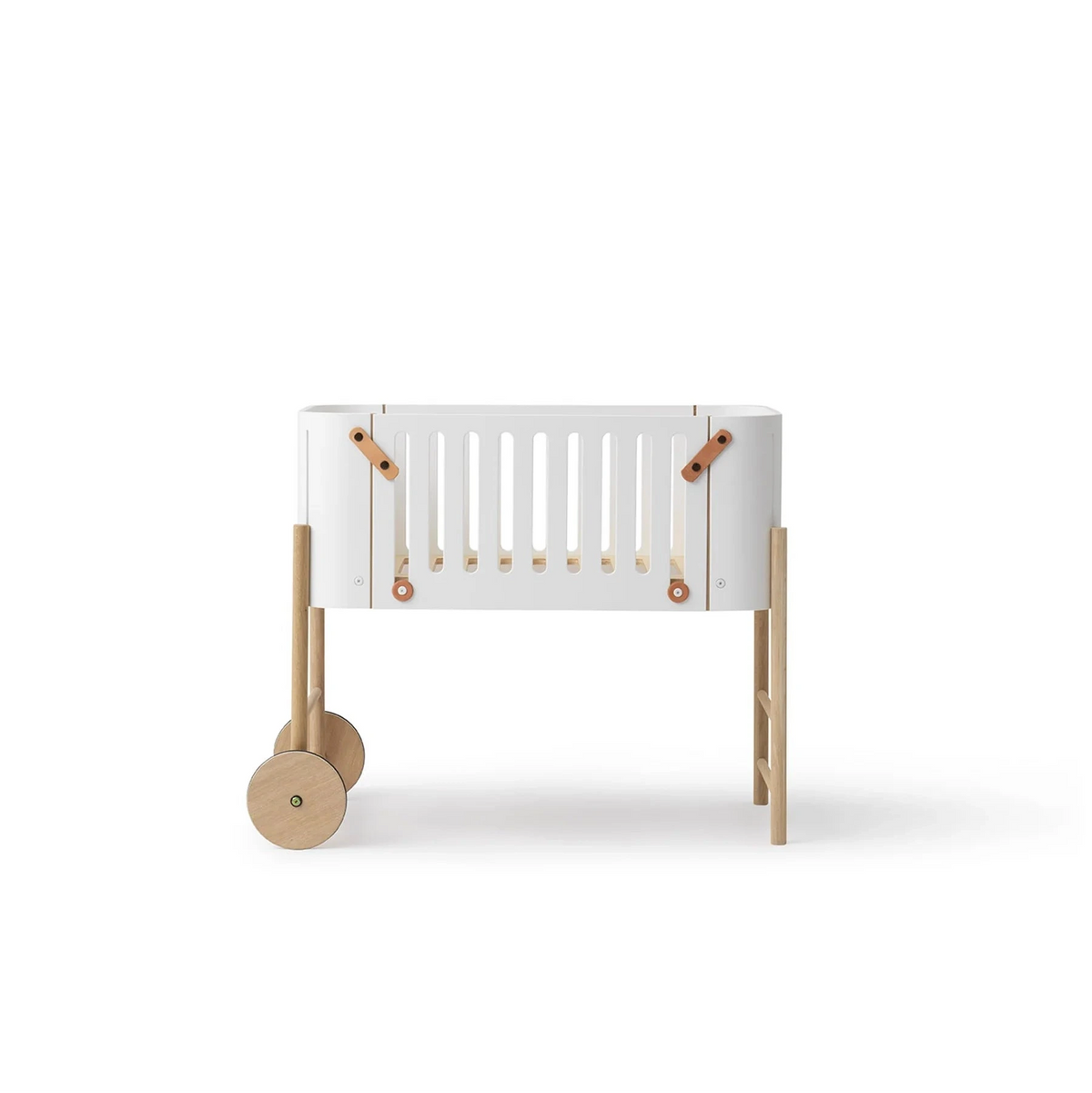 Oliver Furniture Beistellbett WOOD WEISS / EICHE inkl. Umbauset zur Kinderbank