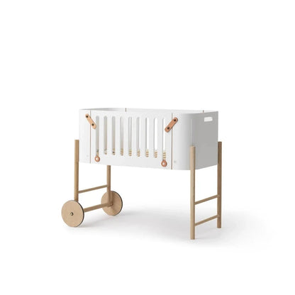 Oliver Furniture Beistellbett WOOD WEISS / EICHE inkl. Umbauset zur Kinderbank