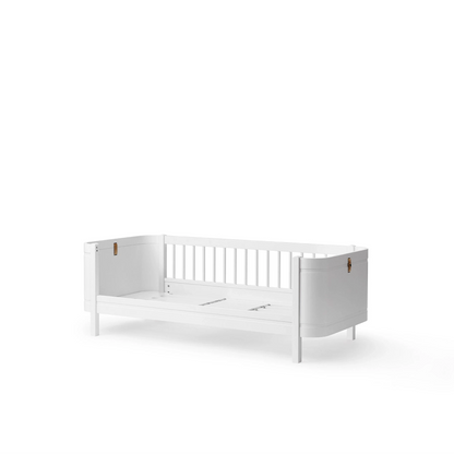 Oliver Furniture Wood Mini+ Babybett WEISS inkl. Umbauset für Juniorbett
