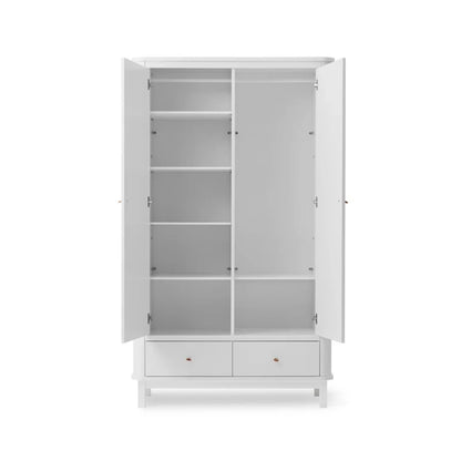 Oliver Furniture Kleiderschrank WOOD 2-türig WEISS