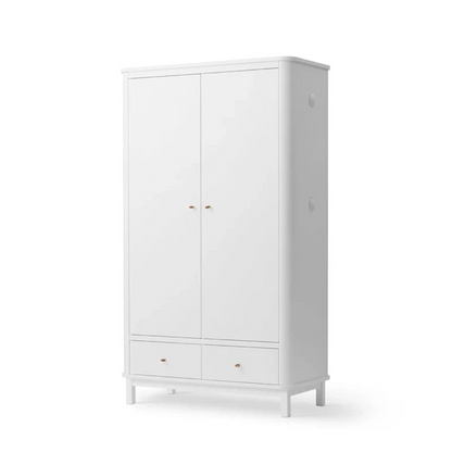 Oliver Furniture Kleiderschrank WOOD 2-türig WEISS