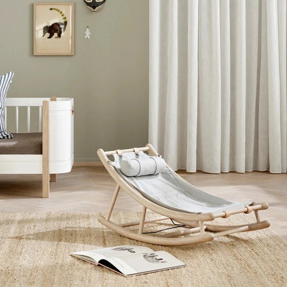 Oliver Furniture Baby- &amp; Kleinkindwippe WOOD in EICHE / GRAU