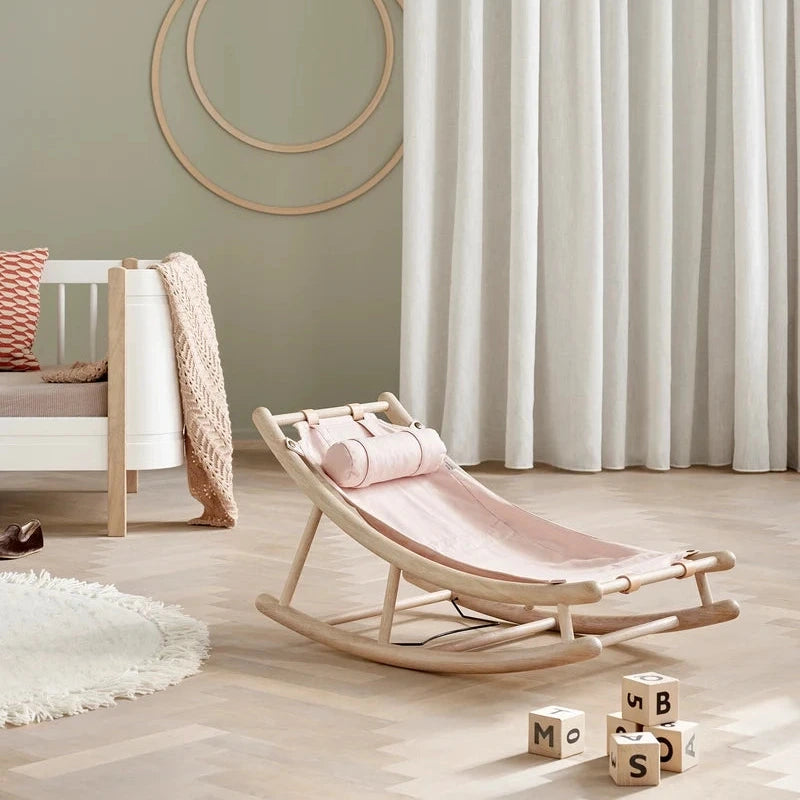 Oliver Furniture Baby- &amp; Kleinkindwippe WOOD in EICHE / ROSA