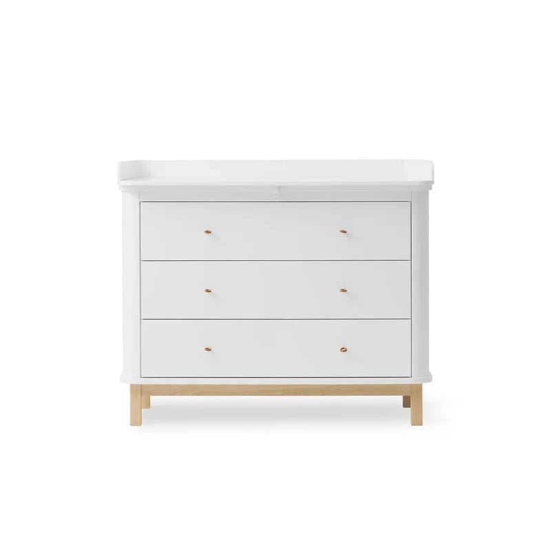 Oliver Furniture Wood Wickelkommode WEISS / EICHE