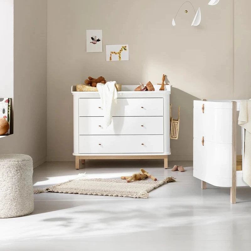 Oliver Furniture Wood Wickelkommode WEISS / EICHE