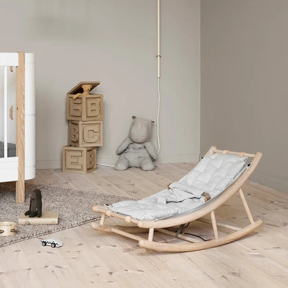 Oliver Furniture Baby- &amp; Kleinkindwippe WOOD in EICHE / GRAU