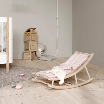Oliver Furniture Baby- &amp; Kleinkindwippe WOOD in EICHE / ROSA