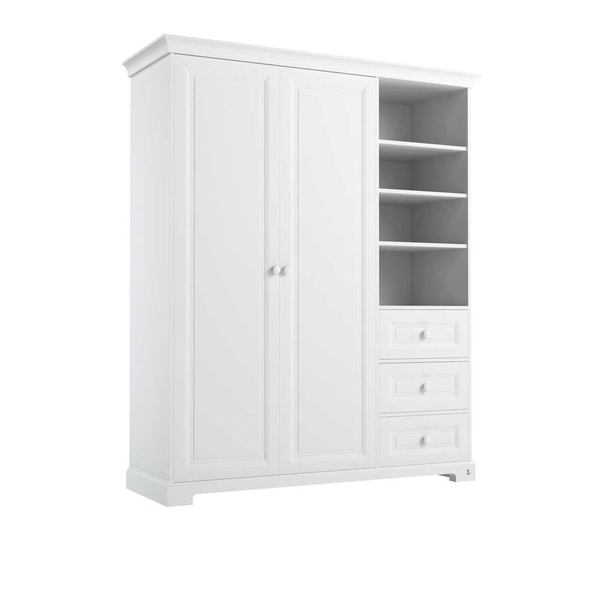 Kleiderschrank ROYAL mit Regal und Schubladen – harmony ambiente