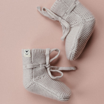 Lille Toni Babyschuhe Merinowolle rosewood