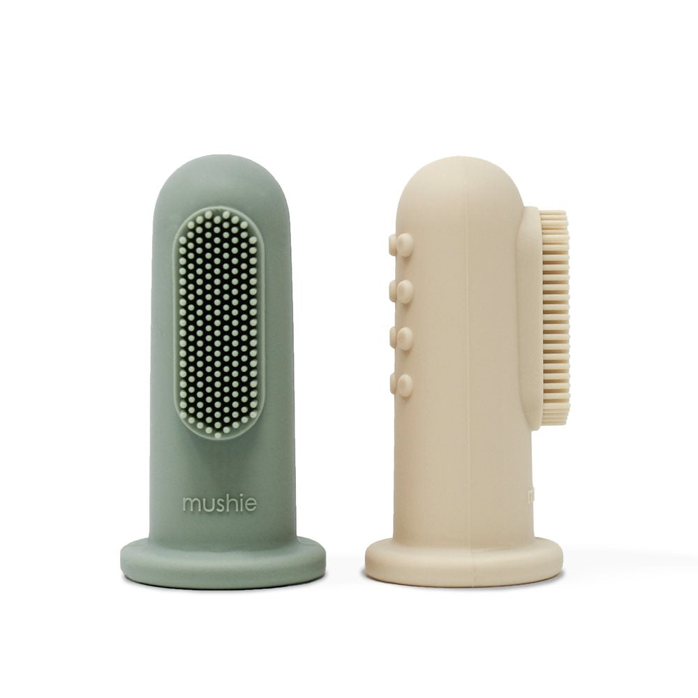 Finger-Zahnbürtsten-Set cambridge blue / shifting sand