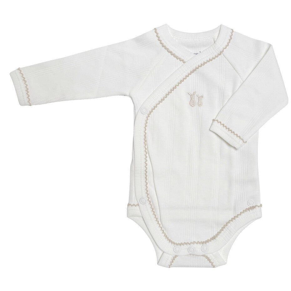 Baby Wickelbody creme aus Baumwolle von Poetree Kids