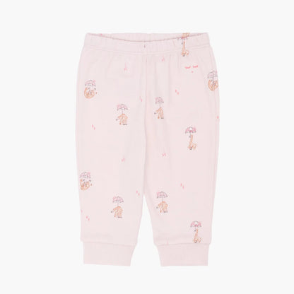 Baby Hose Giraffen rosa aus PIMA Baumwolle