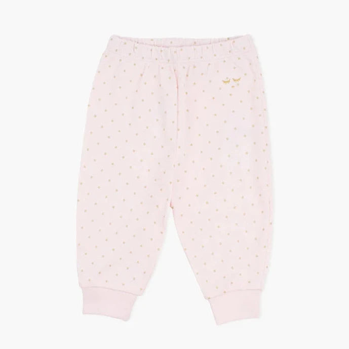 Livly Baby Hose Saturday rosa mit Punkten aus PIMA Baumwolle