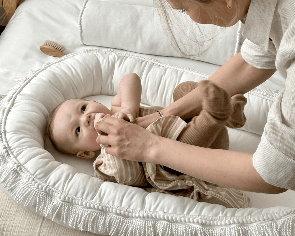 Babynest Boho Twist in weiss von Cotton & sweets