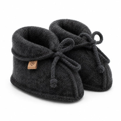Zaffiro Baby Booties Babyschuhe Wolle anthrazit