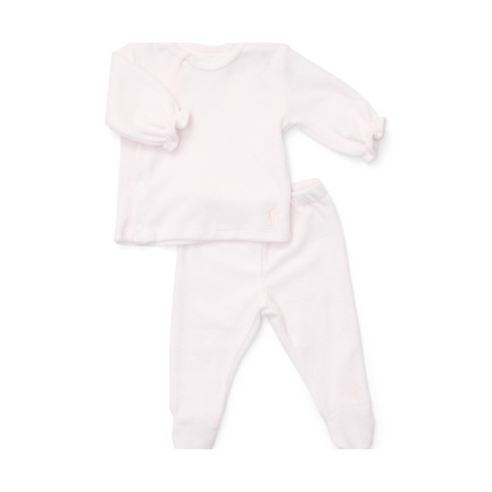 Baby Set aus Samt soft pink