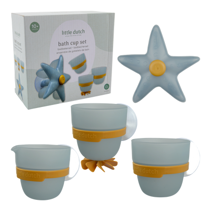 Little Dutch Badespielzeug Set Seestern blau