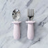 Baby Besteck Set aus Edelstahl und Silikon in Rosa von Jack o Juno
