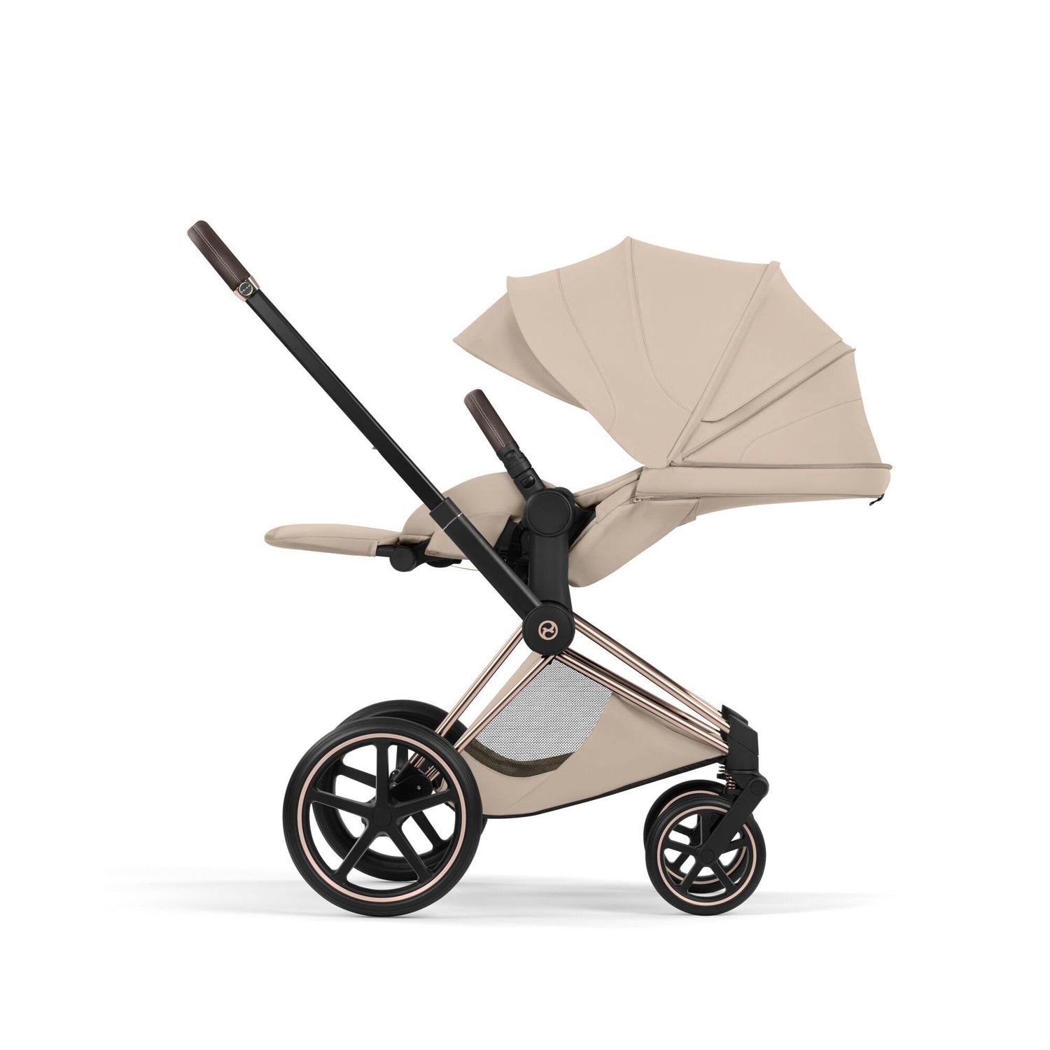 kinderwagen beige Cybex Kinderwagen Priam 5.0 STYLE rosegold / cozy beige – harmony ambiente