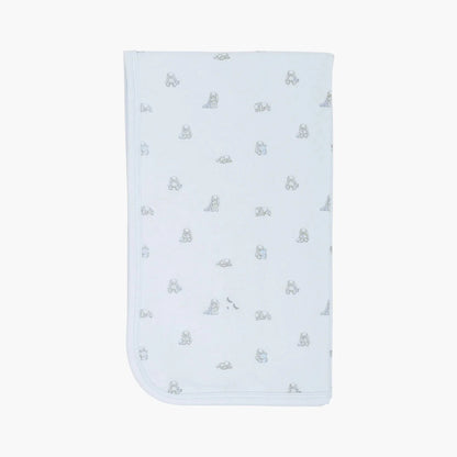 Livly Baby Pucktuch Bunny Marley blau mit Hasen-Muster