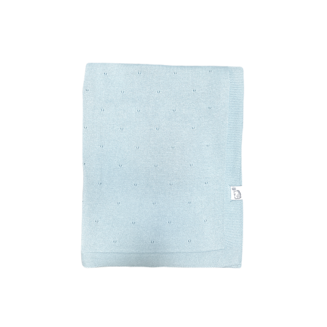 Baby Strickdecke himmelblau von Poetree Kids