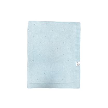 Baby Strickdecke himmelblau von Poetree Kids