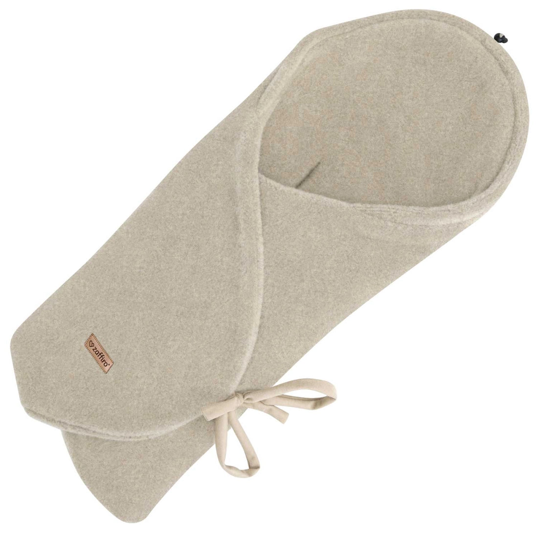 Zaffiro Fußsack Einschlagdecke Schurwolle beige für Babyschale und Kinderwagen