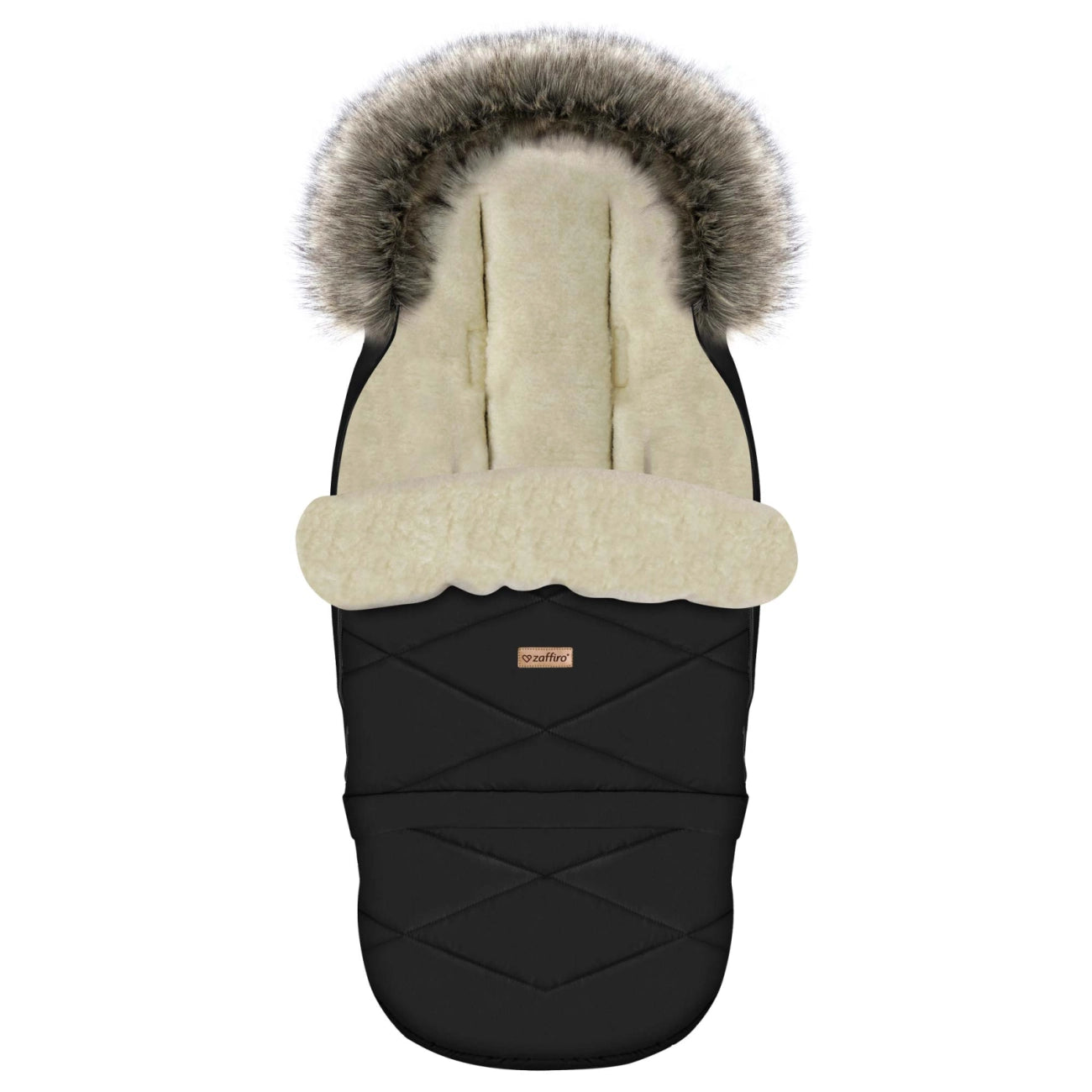 Fußsack GrowUP Nordico schwarz mit BASIC-Schafwolle - mitwachsend