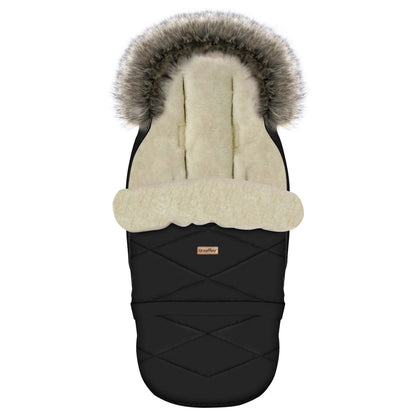 Fußsack GrowUP Nordico schwarz mit BASIC-Schafwolle - mitwachsend