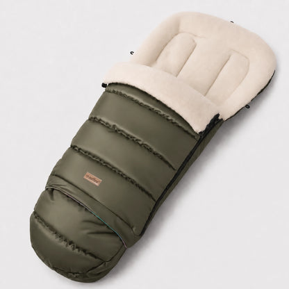 Zaffiro Fußsack iGrow Aspen khaki mit PREMIUM-Schafwolle - mitwachsend