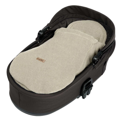 Mini Fußsack aus Premium-Schafwolle beige