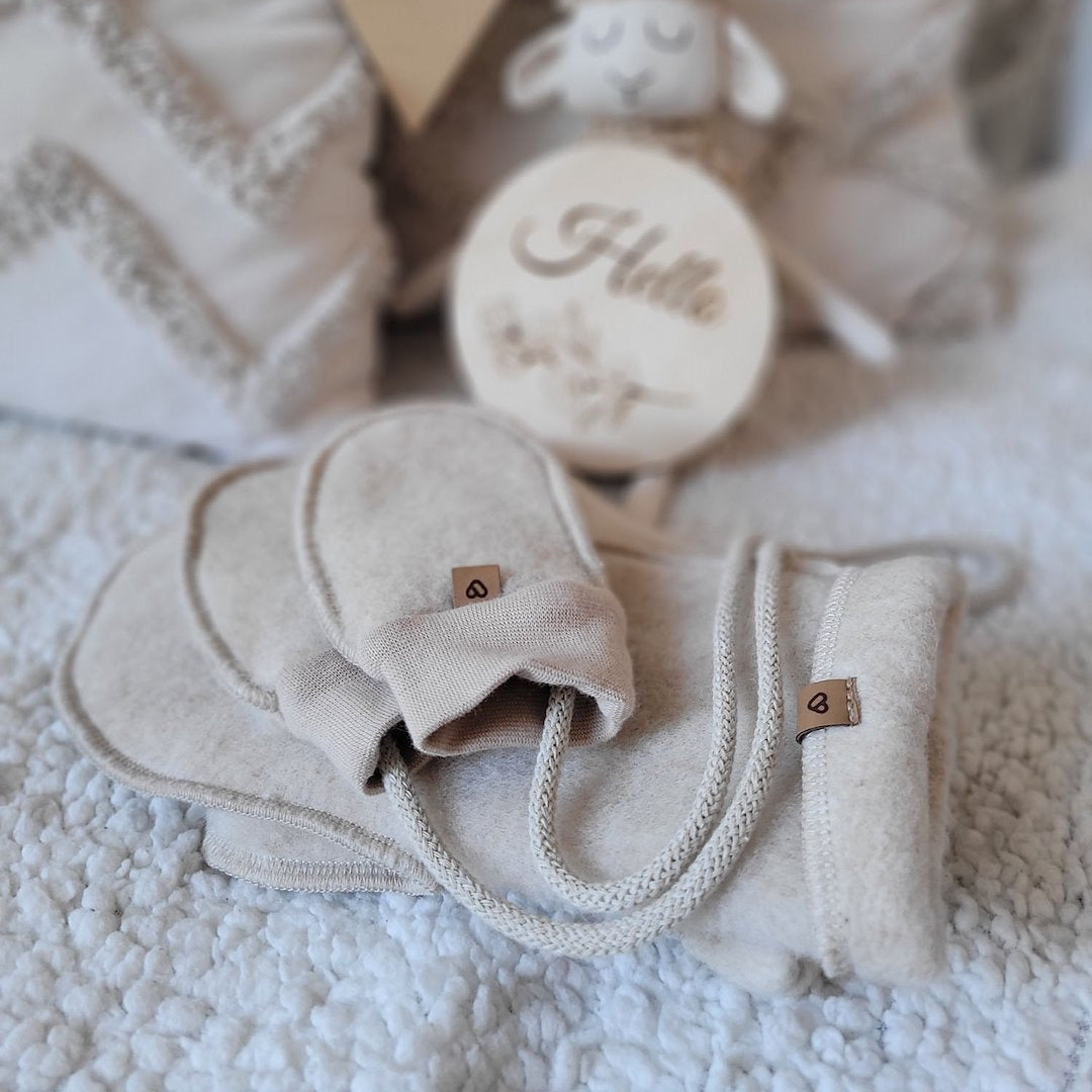 Zaffiro Kinder Handschuhe Wolle beige – harmony ambiente