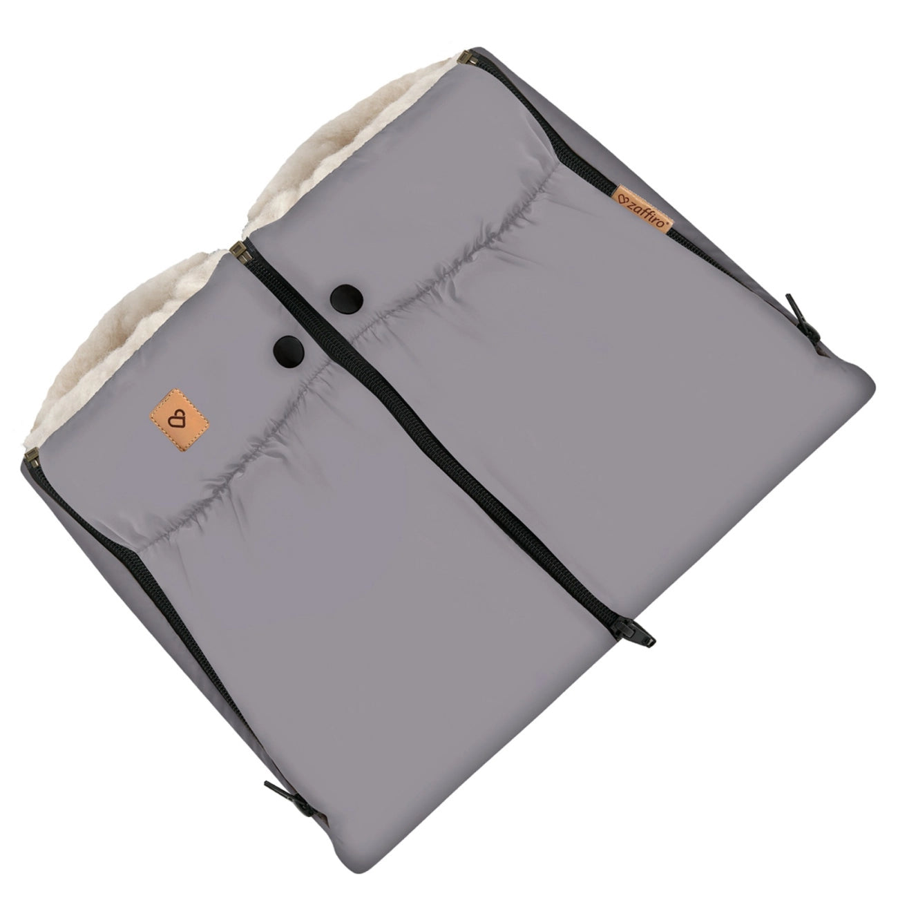 Handwärmer Aspen mit Premium-Schafwolle steel grey