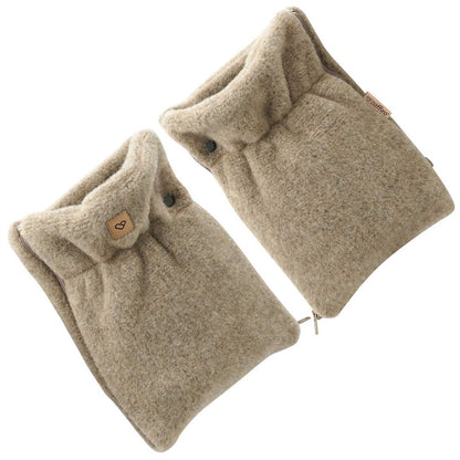 Handwärmer aus Premium-Schafwolle braun