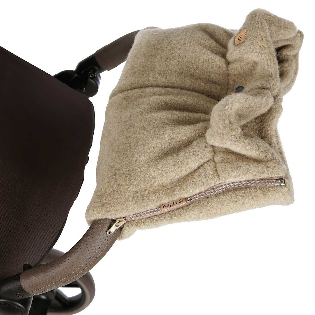 Handwärmer aus Premium-Schafwolle braun