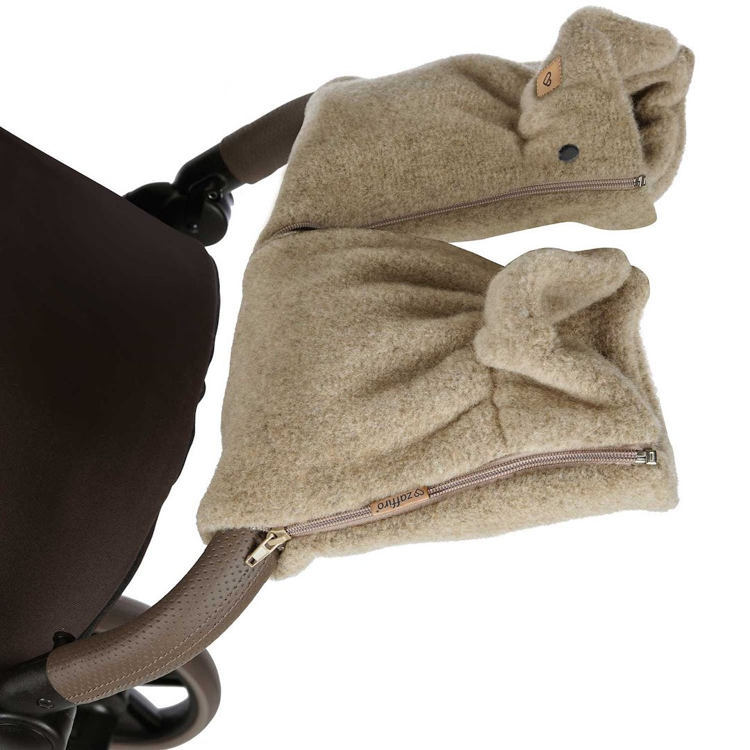 Handwärmer aus Premium-Schafwolle braun