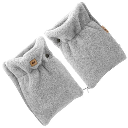 Handwärmer aus Premium-Schafwolle grau